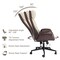 Mid-Century Modern Two-tone color Leatherette Adjustable Swivel High Back Office Chairs
